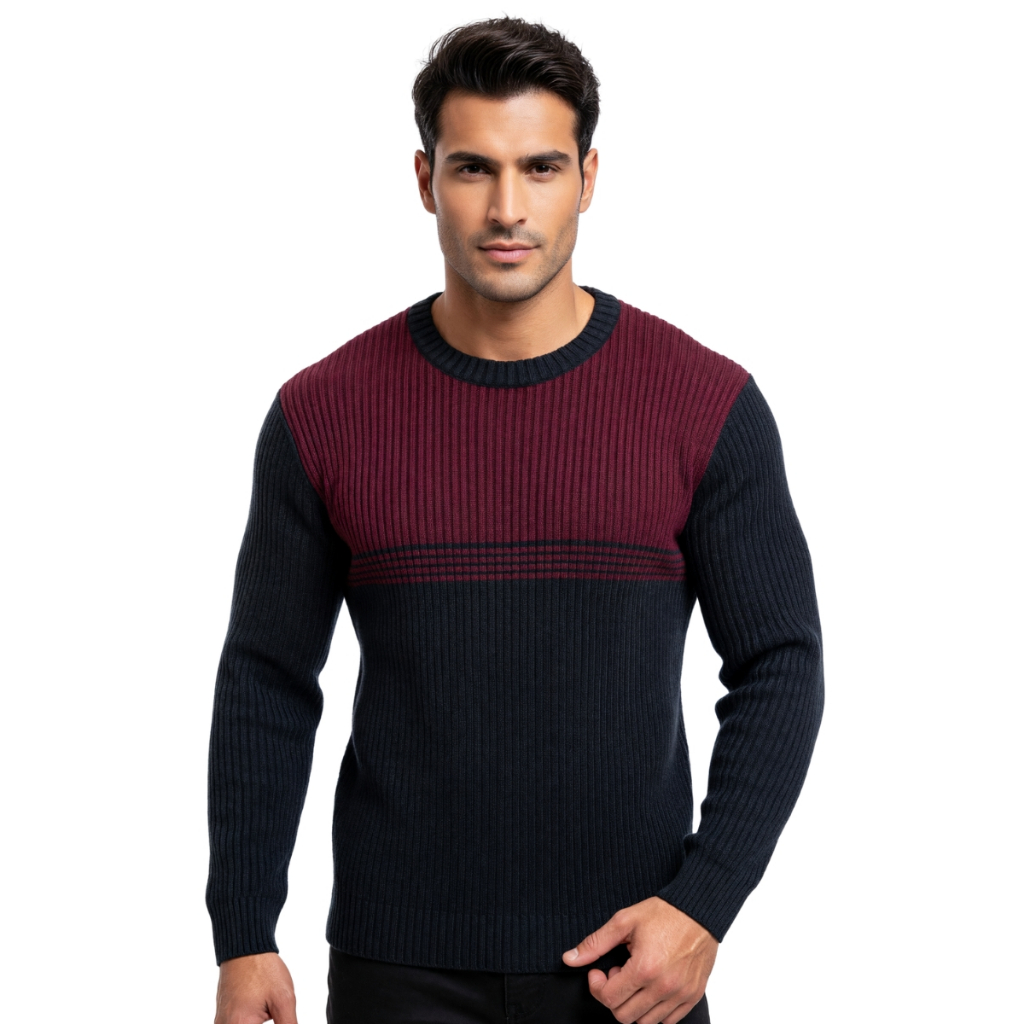Blusa Masculina Manga Longa Suéter Masculino Tricot Blusa de Frio Masculina