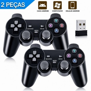 Controle Sem Fio 2.4GHz (1 ou 2 Pecas) para Jogos -Jovstick USB para PC, Android TV e Caixas de Jogos (PC
BOX. GAME BOX