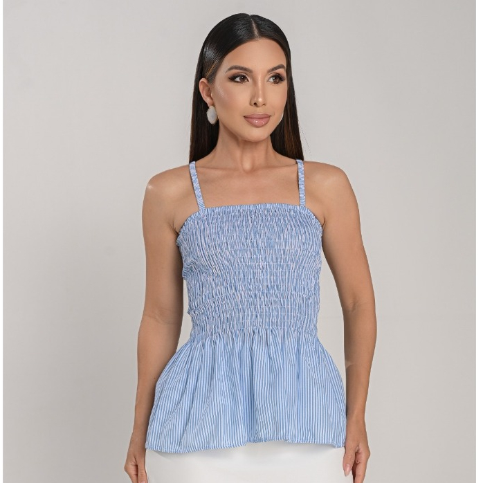 Blusa Alice Listrada Com Alça