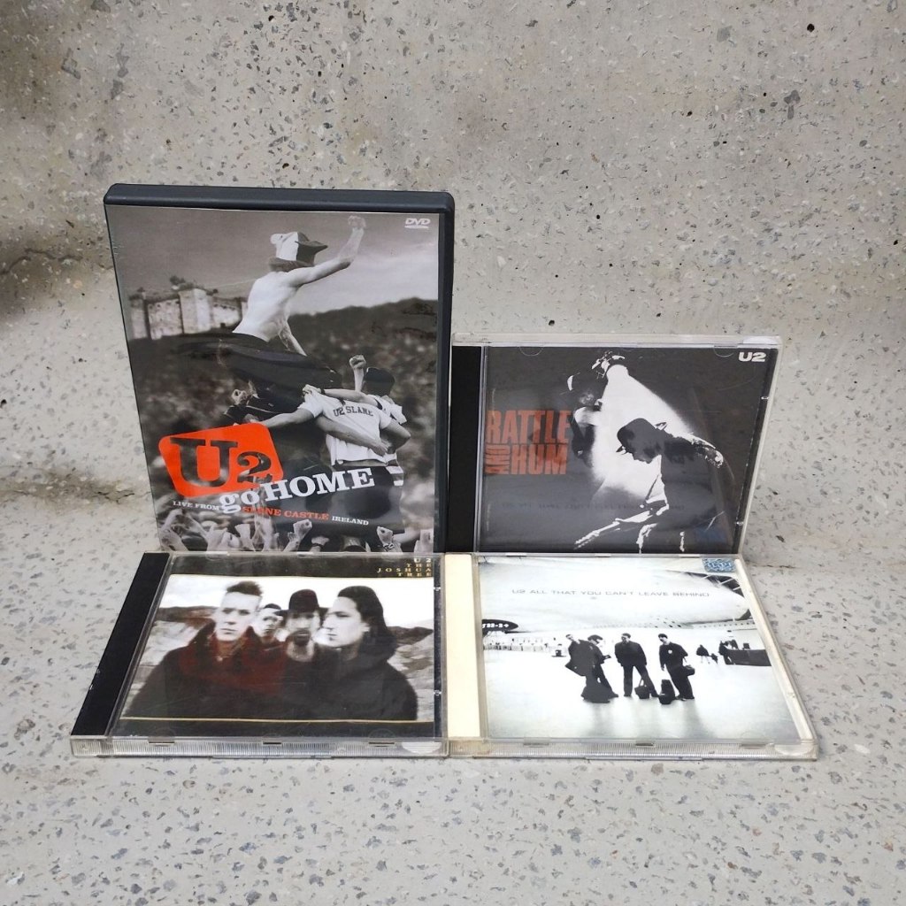 Lote 3 CDs e 1 DVD U2 - The Joshua Tree,Rattle and Hum, All That You Can't Leave, Go Home: Live from Slane Castle