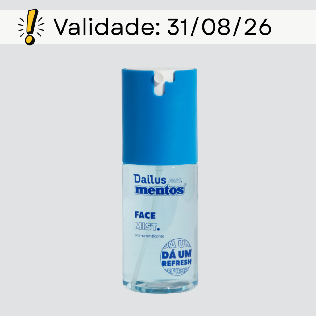Bruma Facial Tonificante com Niacinamida 100ml - Face Mist Dailus feat. Mentos
