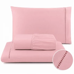 Jogo De Lençol 400 Fios Ponto Palito Cama Queen Saldão