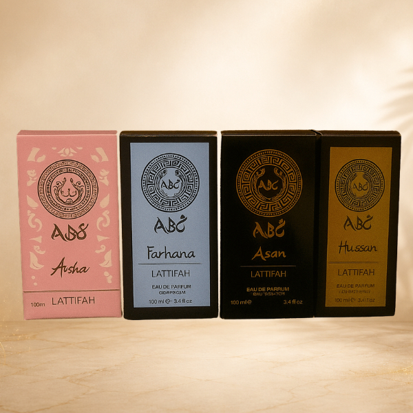 Kit 4 Perfume Árabe Aisha + Farhana + Asan + Hussan 100ml Masculino Feminino Aroma Marcante