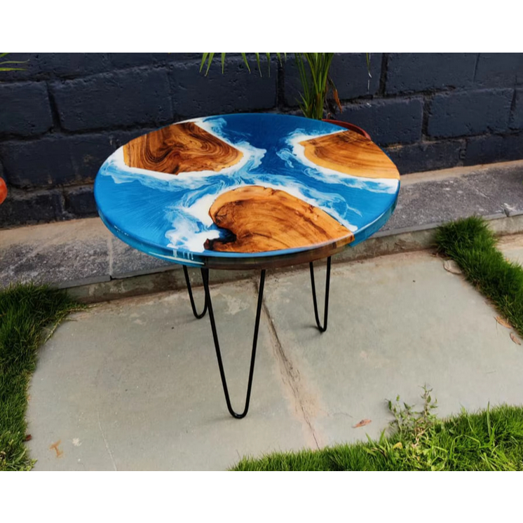 Molde De Mesa Grande Bandeja Redonda Silicone Cristal Resina Epóxi Artesanato Tampo Tampão Mesa De Centro Gesso Concreto