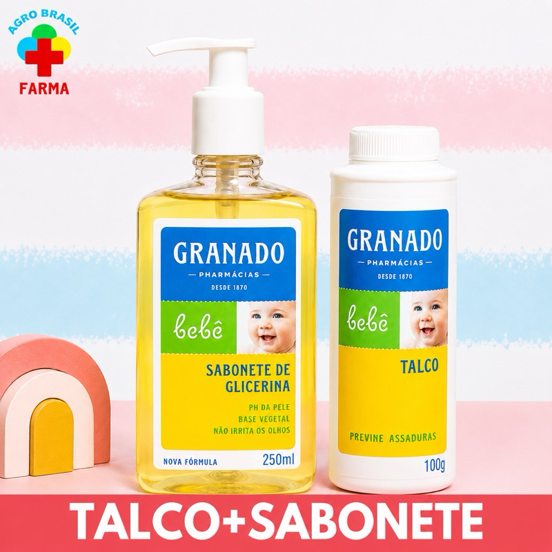 Kit Granado Bebê Talco 100g + Sabonete Líquido Glicerina 250ml Original