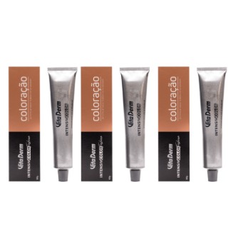 Kit 3 Colorações 6.0 Louro Escuro Vita Derm 60g • Óleo de Argan • Cobertura Profissional — imagem 2 de 2