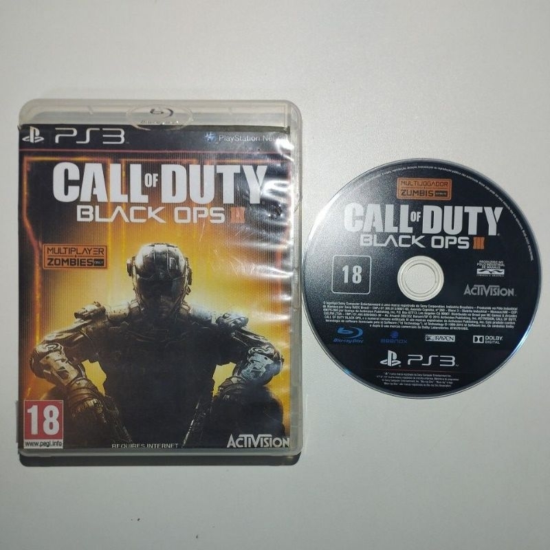 Jogo Call of Duty Black Ops III Playstation 3 mídia física Original capa reimpressa