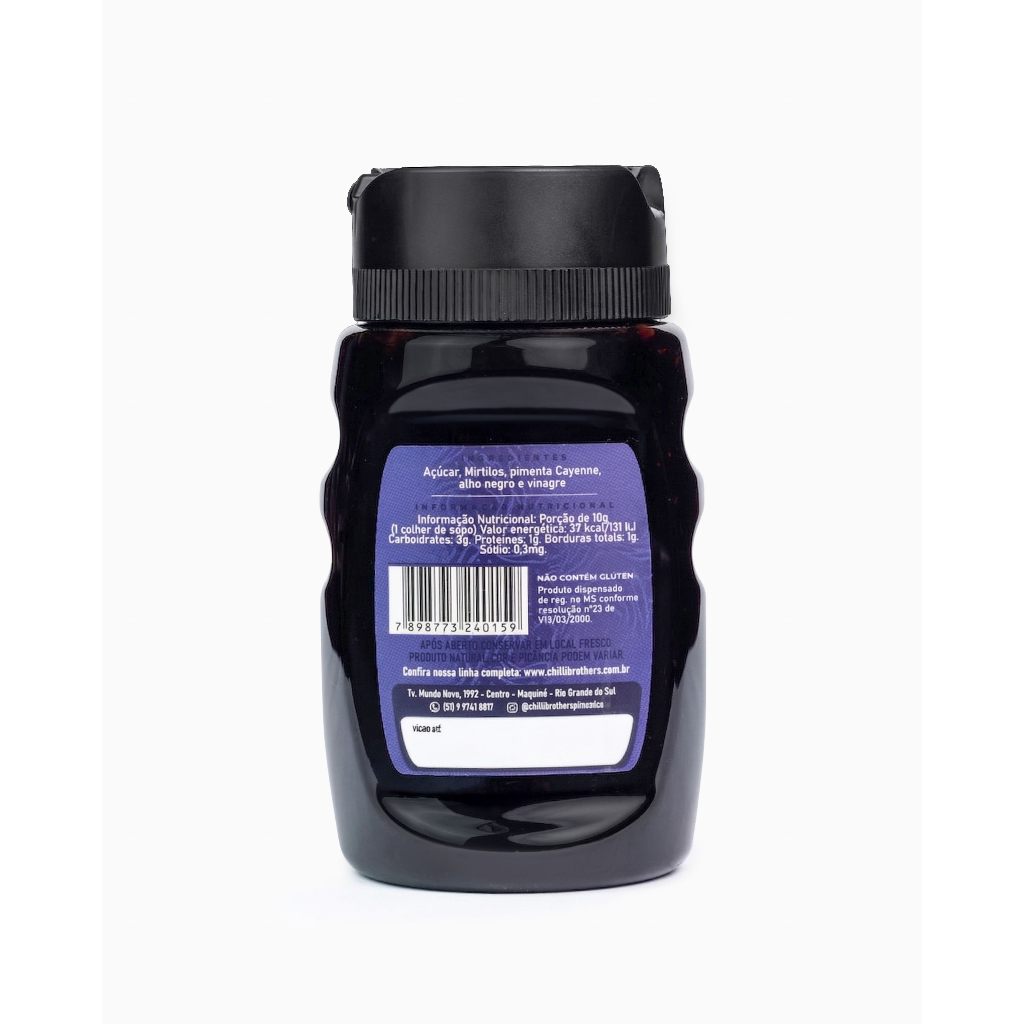 Molho Agridoce Sweet Chilli de Mirtilo, Alho Negro e Pimenta Caiena 250g - Chilli Brothers — imagem 2 de 2