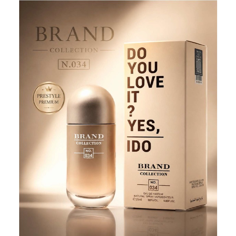 Perfume Brand Collection N 034 25ml Feminino EDP Alta Fixação Inspirado Importado Luxo Premium Quali