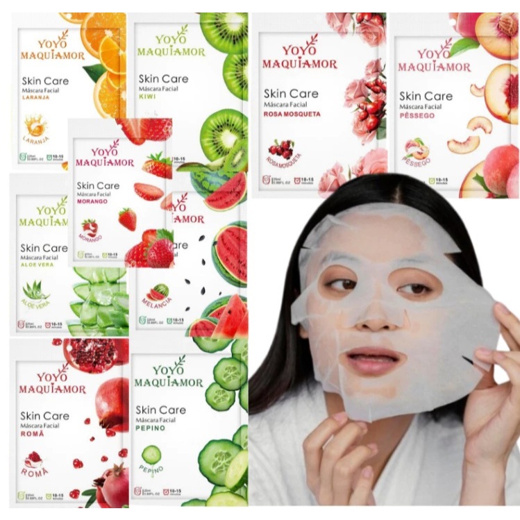 Skin Care Máscara Facial Aroma de Frutas Hidratante Renovadora Cuidados com a Pele