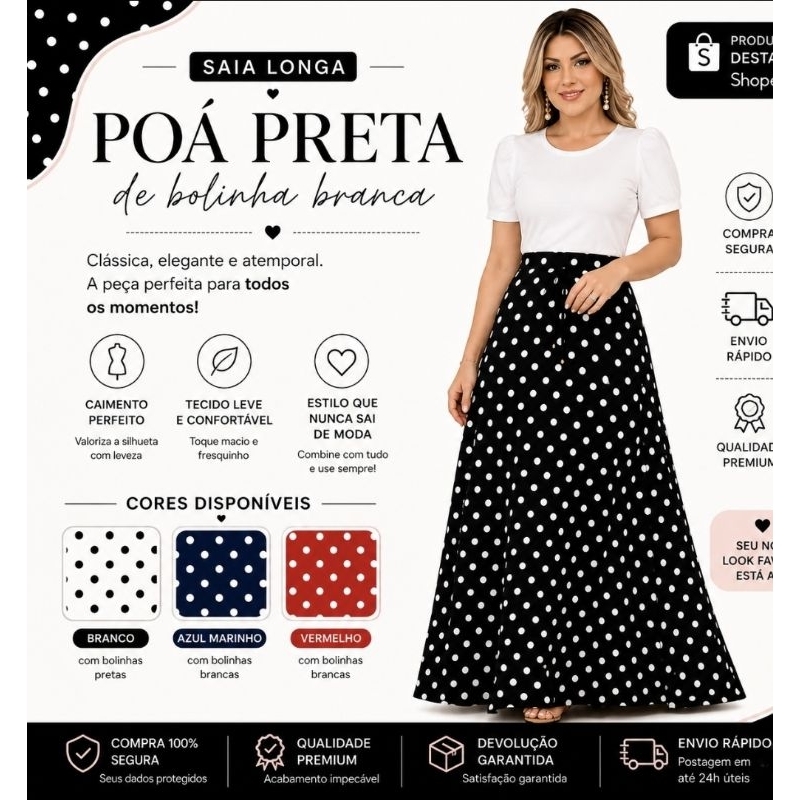 Saia LONGA moda evangélica