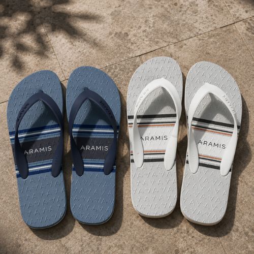 Chinelo Slide Aramis Stripe Masculino Macio Leve Confortável Casual Moderno