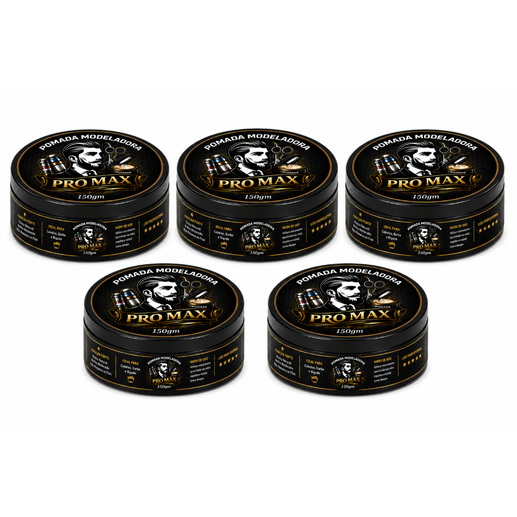 pomada modeladora masculina pomada cabelo barber pasta modeladora profissionalPasta Modeladora Pro Max 150g Fixação Fort