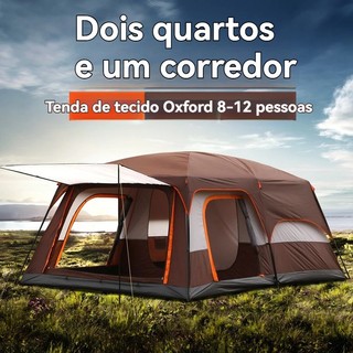 Barraca Camping 8-12 Pessoas 430*305*200cm Tenda Familiar Grande Varanda