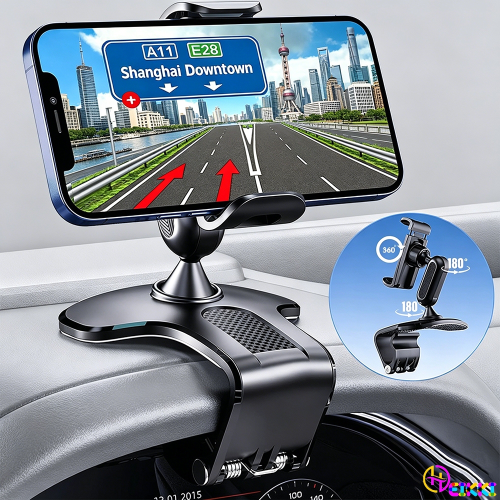 Suporte Para Celular Gps Carro Painel Retrovisor Veicular Universal Rotação 360 Graus Ajustável De Telefone