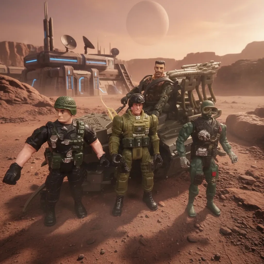 Lote Militar Sci-Fi Vintage 2009 + Veículo Esteira Tanque Custom Diorama