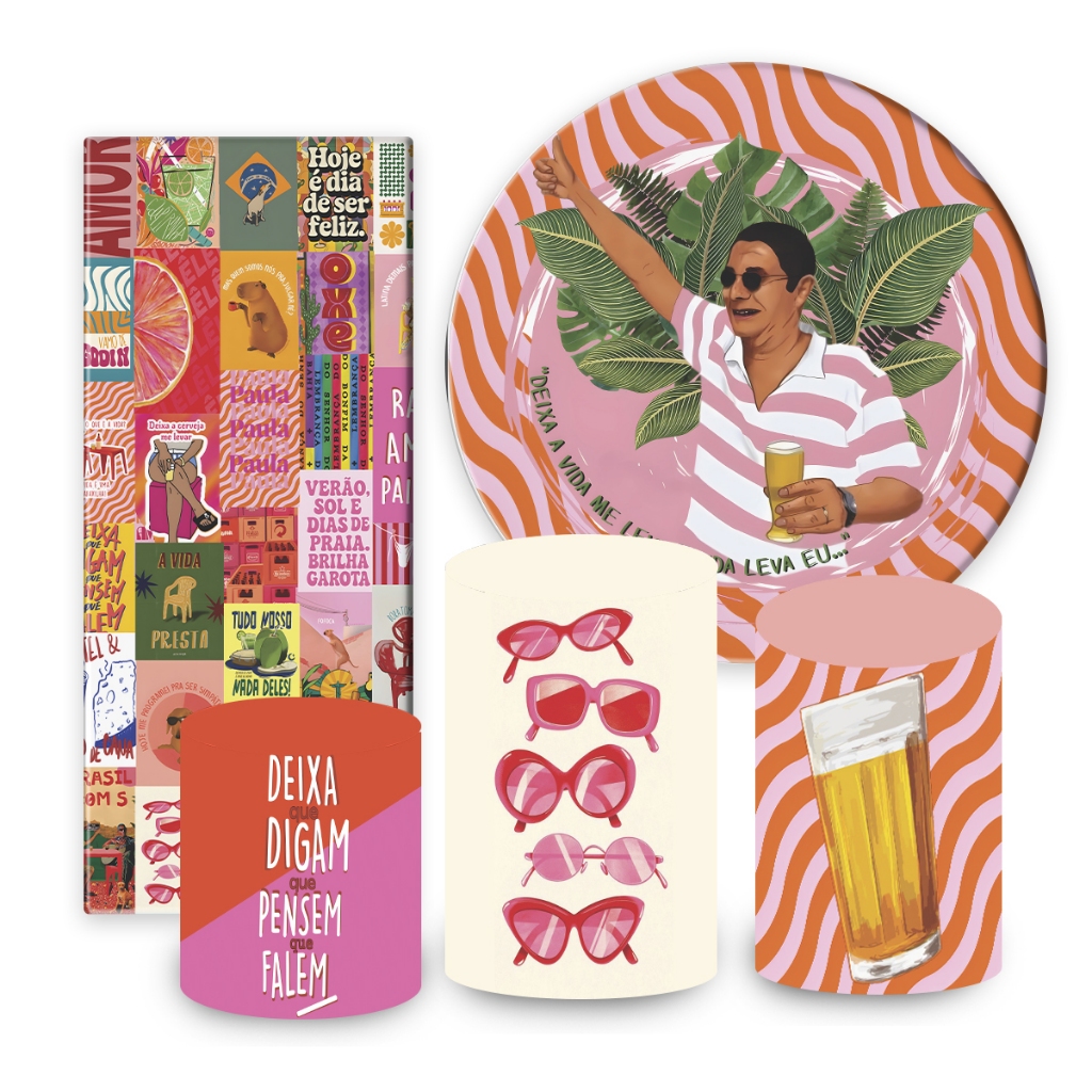 Capa decorativas para Painel + Trio + Portal, tema brasilidade, Brasil, lambe lambe, tecido sublimado
