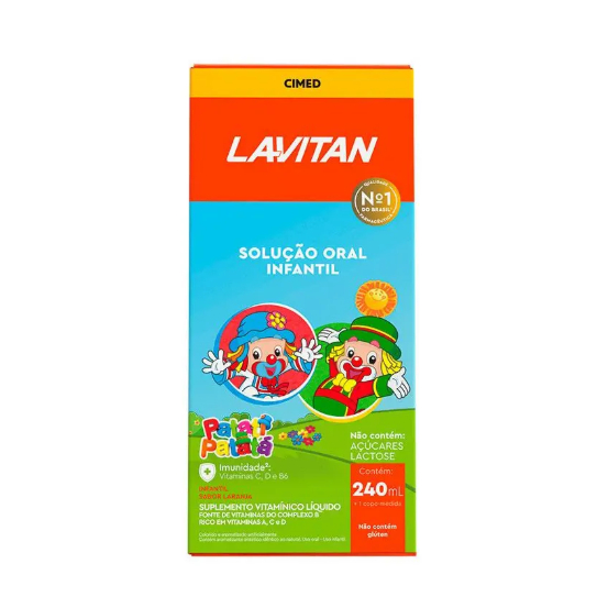 Vitamina Infantil ( Vitamina A, D, C, B1, B2, B3, B5, B6, B12 ) 240Ml - Sabor Laranja  Lavitan Cimed