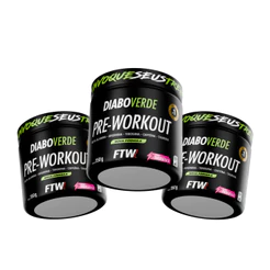 Kit 3x Pré Treino Diabo Verde Pre-Workout 150g - FTW