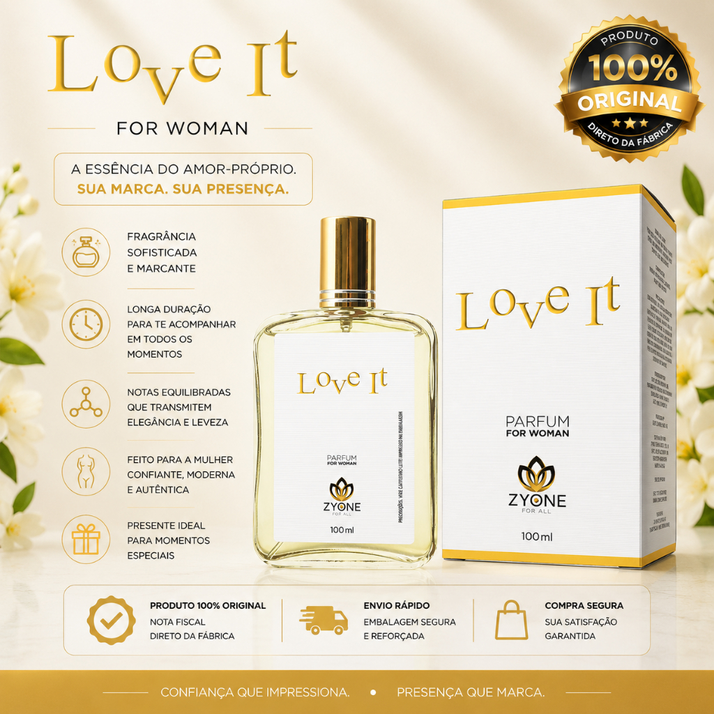 Perfume Love It Feminino Zyone Alta Fixação Essência Importada Parfum
