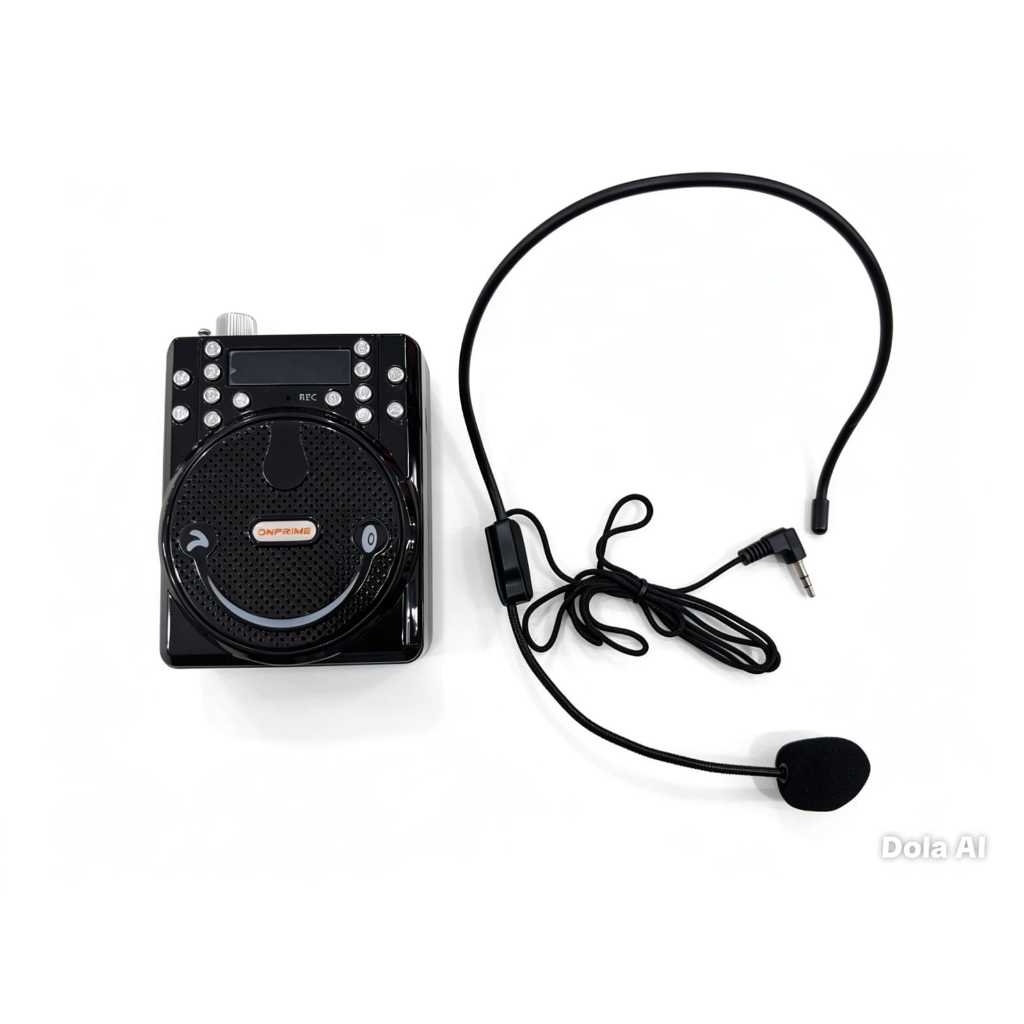 megafone Portatil Amplificador Kit Professor Com Radio Fm, Microfone E Usb E Sd Recarregavel E Gravador de Voz MJ