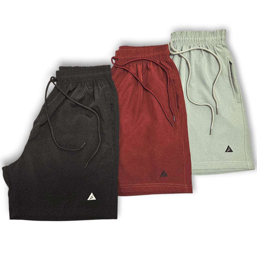 Kit 3 bermudas masculina academia praia treino corrida dry fit P ao GG