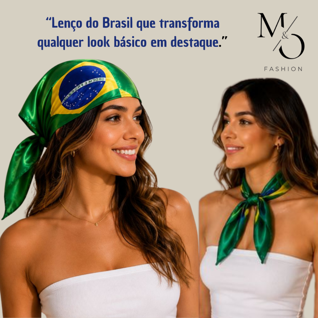 Lenço Feminino Estampa Elegante Cetim Moda Luxo Tendência Perfeito com Blusa Lindo Moda Blogueirinha