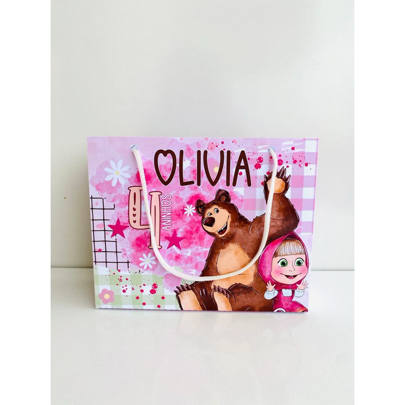 BOlSINHA PERSONALIZA - Tema A MASHA E O URSO - Pega e Monte