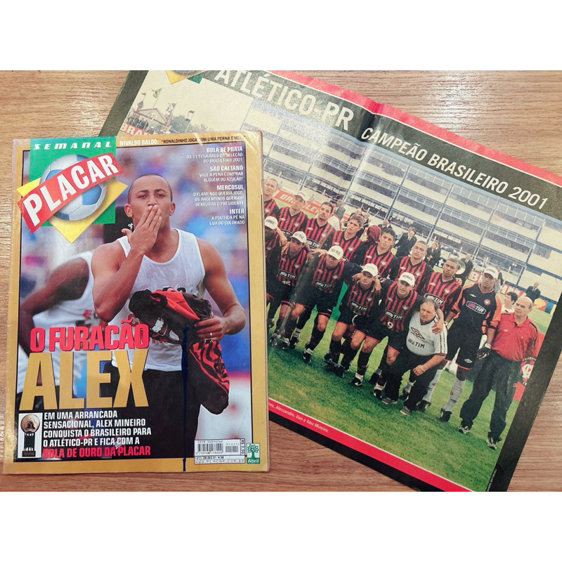Revista Placar do Atlético-PR Campeão Brasileiro de 2001 !