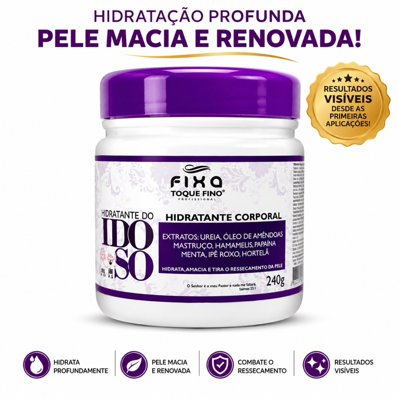 Creme Corporal de Ureia com Óleo de Amêndoas Anti Rugas e Sinais Hidrata e Nutre a Pele Rejuvenesce