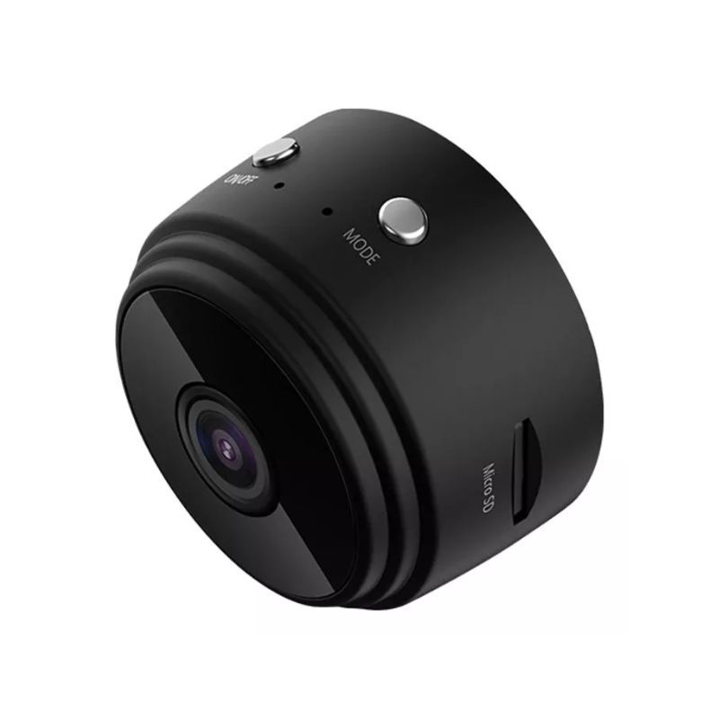 Mini Câmera de Segurança Fixa Espiã A9 Wi-Fi FullHD 90° com Suporte de Parede