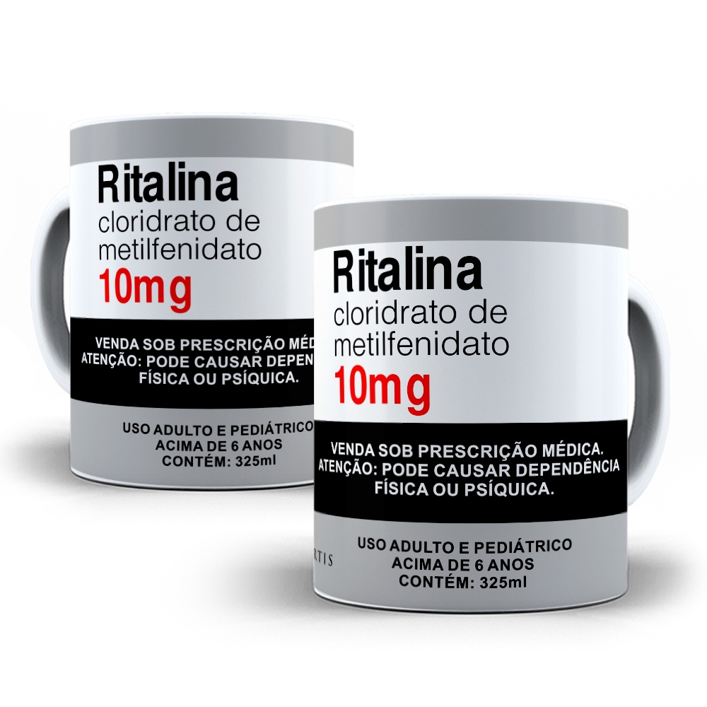 Caneca Personalizada Ritalina Memes - Porcelana 325ml