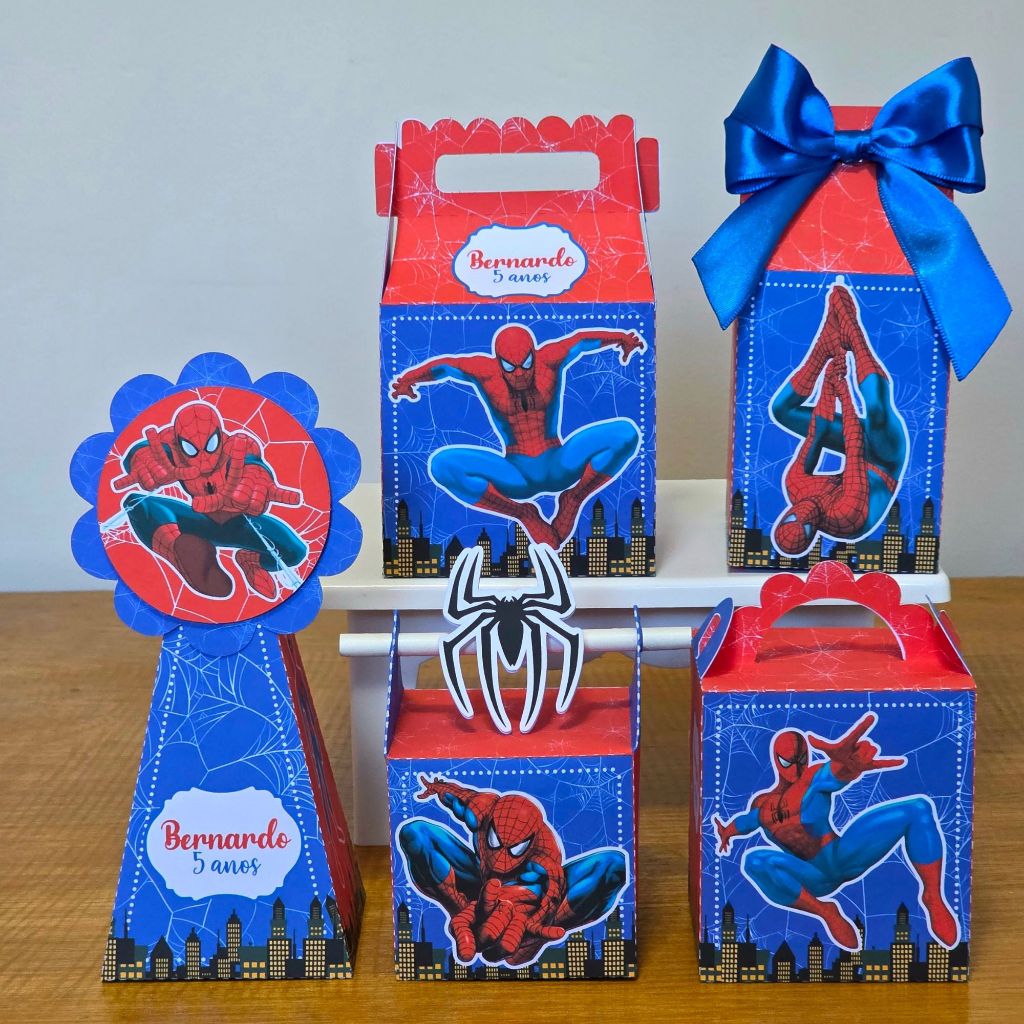 Personalizados Homem aranha(PEGUE E MONTE)Kit  para festas infantis lembrancinhas e mimos Homem aranha