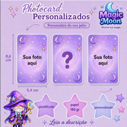 KIT c/até 10 PHOTOCARD (fanmade) PERSONALIZADO