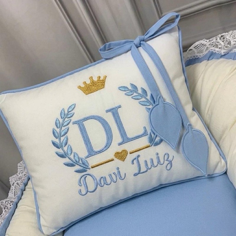 almofada decorativa maternidade personalizadas com nome iniciais | capa + enchimento