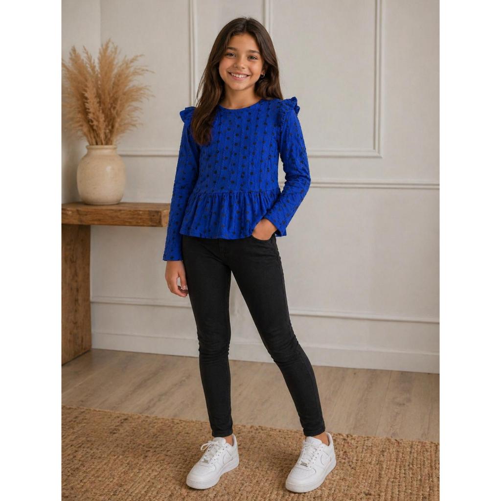 Conjunto Coração Infantil feminino Vestido Leg Manga Longa E babado no ombro Calça Leggins Em Ribana