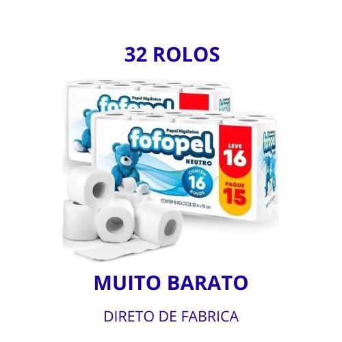 PAPEL HIGIENICO FOFOPEL 32 ROLOS