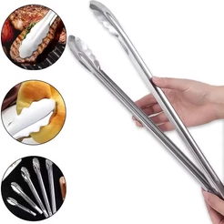 Pegador Em Aço Inox Para Carne Salada Pão Gelo Fritura 35cm Kehome