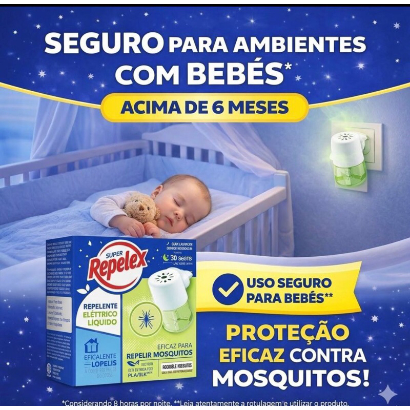 Repelente Elétrico Repelex |1 aparelho +1refil de 40 ml