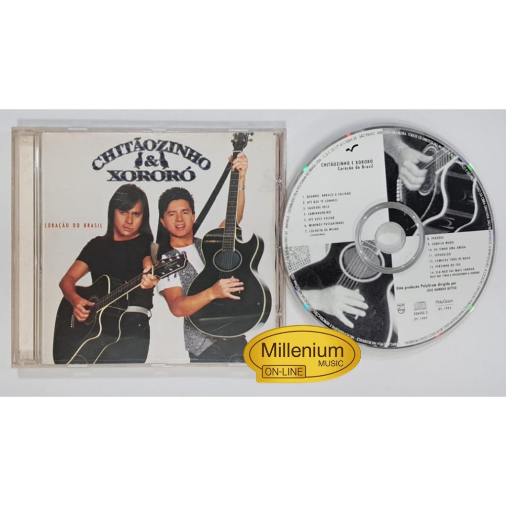 CD Chitãozinho & Xororó Coração Do Brasil 1994 Original Gravadora Colecionador Ótimo Estado