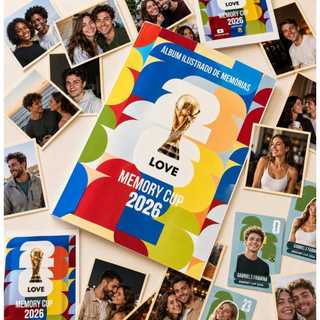 Álbum da Copa Casal Personalizado com Fotos | Presente Criativo para Namorados - Presente dia dos namorados