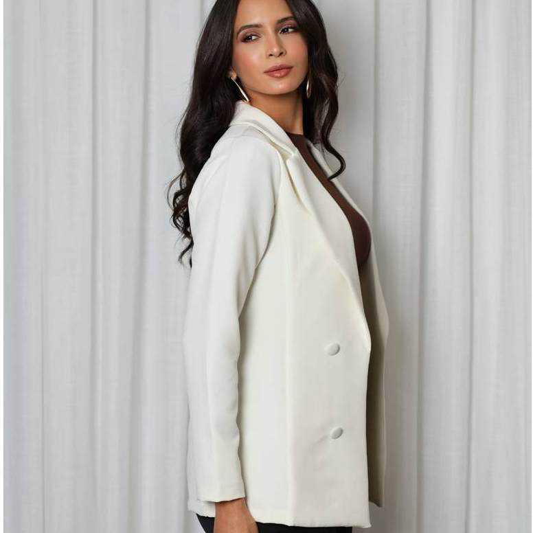 Blazer Feminino Social Casual Com Botão Alfaiataria Gênova