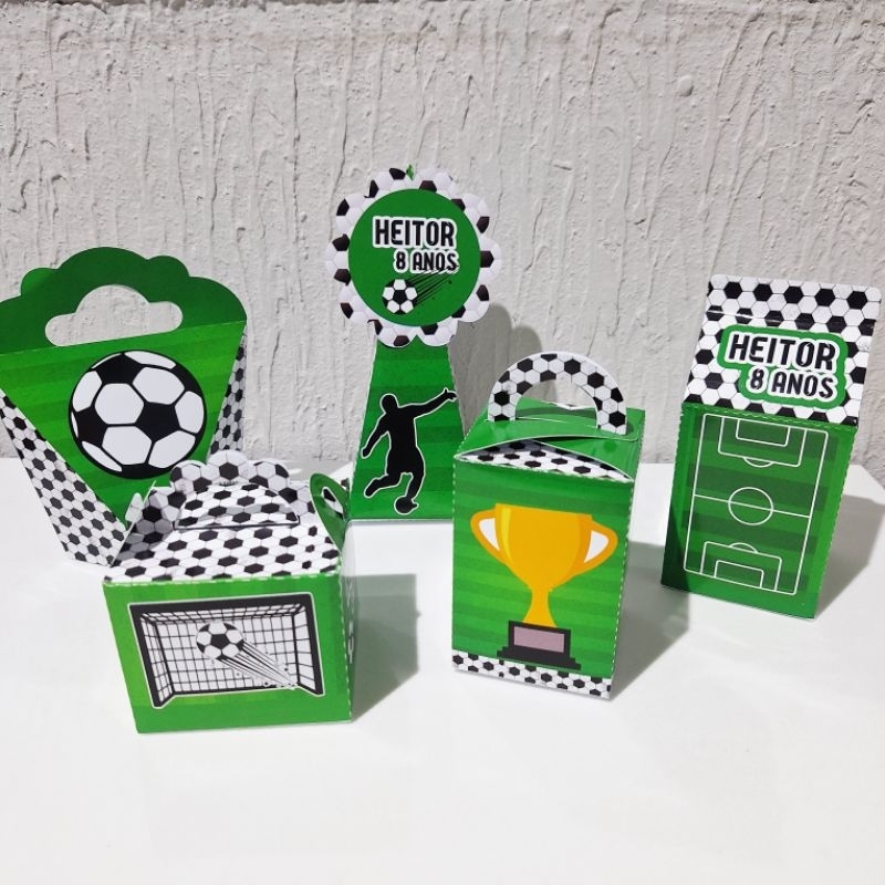 Kit Caixinhas Personalizadas - Futebol - Copa do Mundo - Caixinhas - Personalizados - Lembrancinhas