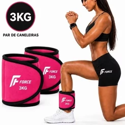 Caneleira de Peso PAR Tornozeleira Profissional Academia Musculação Ginastica Treino em Casa 3KG