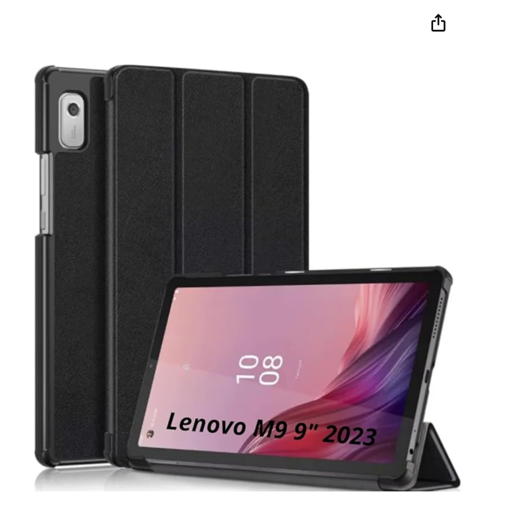 Capa Couro PU para Lenovo Tab M9 TB-310FU TB-310XU 9” com Suporte Ajustável e Fecho Magnético