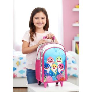 Mochila Rodinha Infantil Rosa Menina Duas Reparticoes