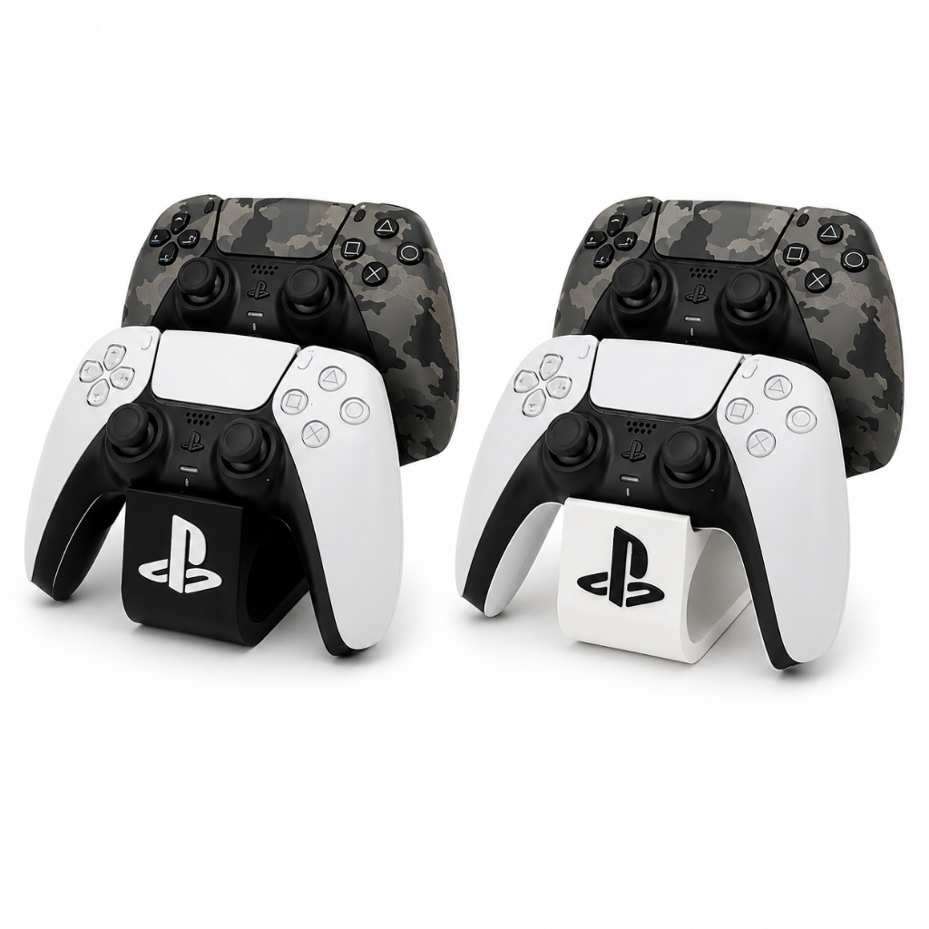 Suporte Duplo para Controles PS5 PS4 de Vídeo Game Organizador Funcional e Resistente