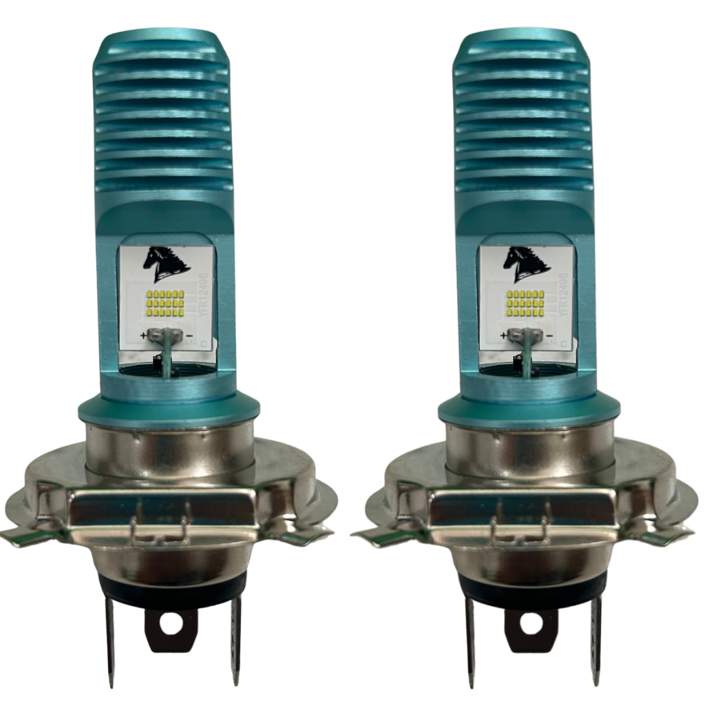 Kit 2x Lâmpada Farol LED H4 7000K Super Branca P/Carros — imagem 2 de 2