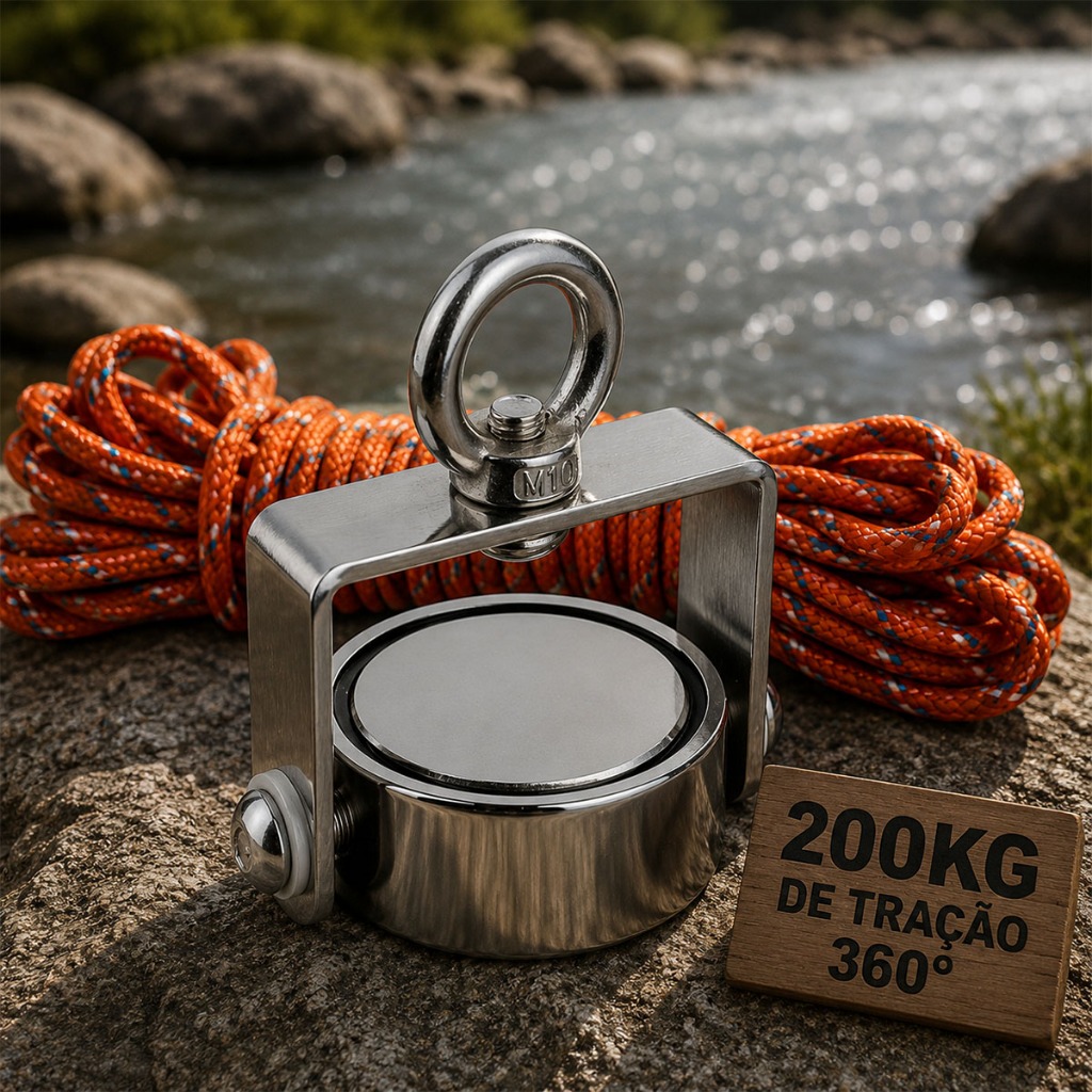 Pesca Magnética Até 200kg 360º Ímã De Neodímio magnético Super Força Suporte Quadrado Pescaria