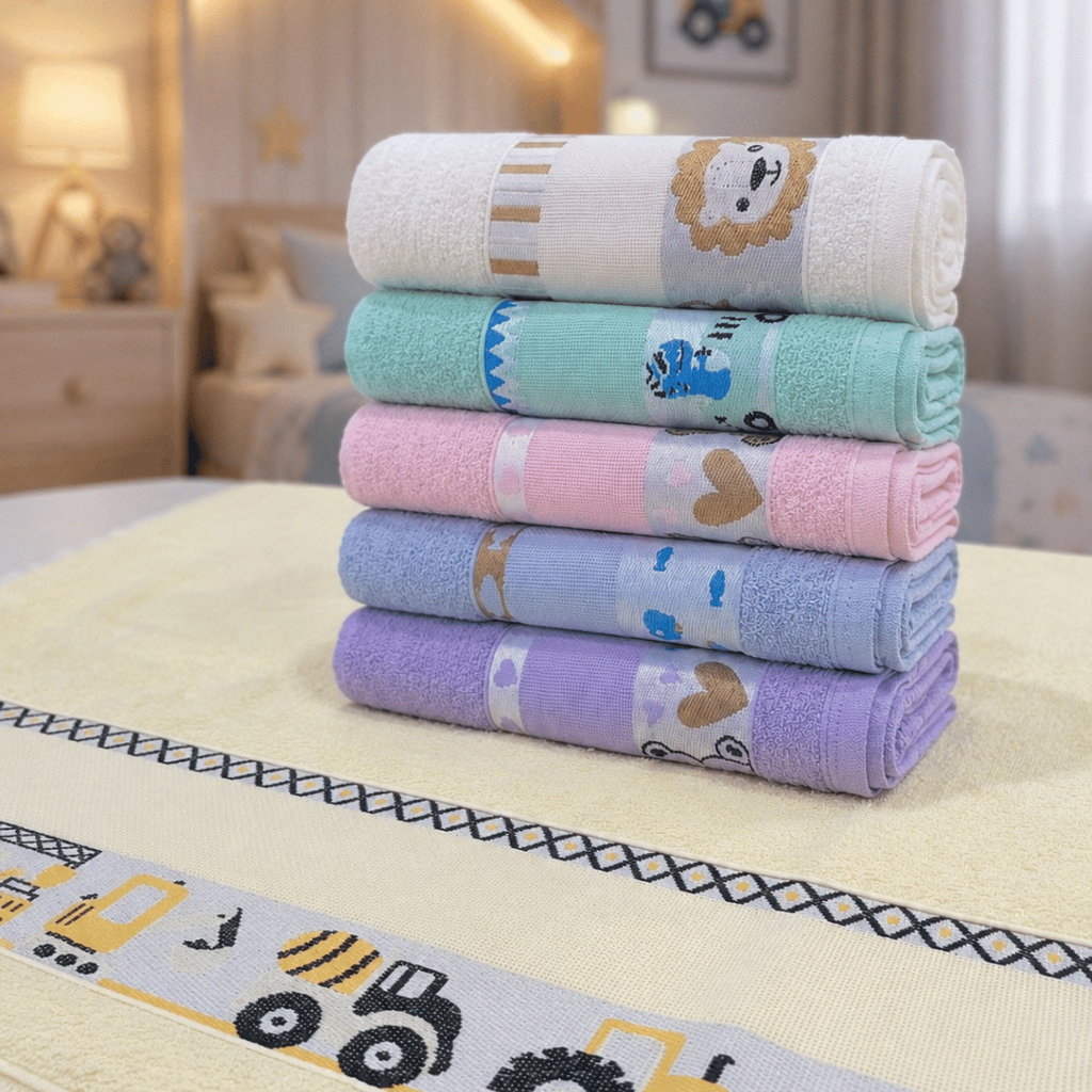 KIT 2 Toalhas de Banho Infantil Grande Estampado 100% Algodão